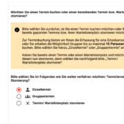 Impftermin und Wartelistenplatz können ab sofort online storniert werden – Impftermine stornieren