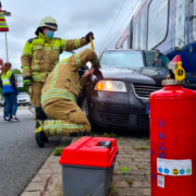 Verkehrsunfall mit Stadtbahn Verkehrsunfall mit Stadtbahn – PKW gegen Bahn