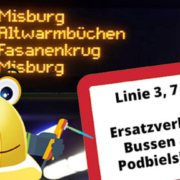 Stadtbahnlinien 3, 7 und 9: Schienenersatzverkehr auf der Podbielskistraße – Ersatzverkehr Podbi
