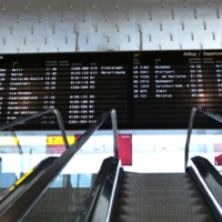 Anzeigetafel Flughafen Hannover