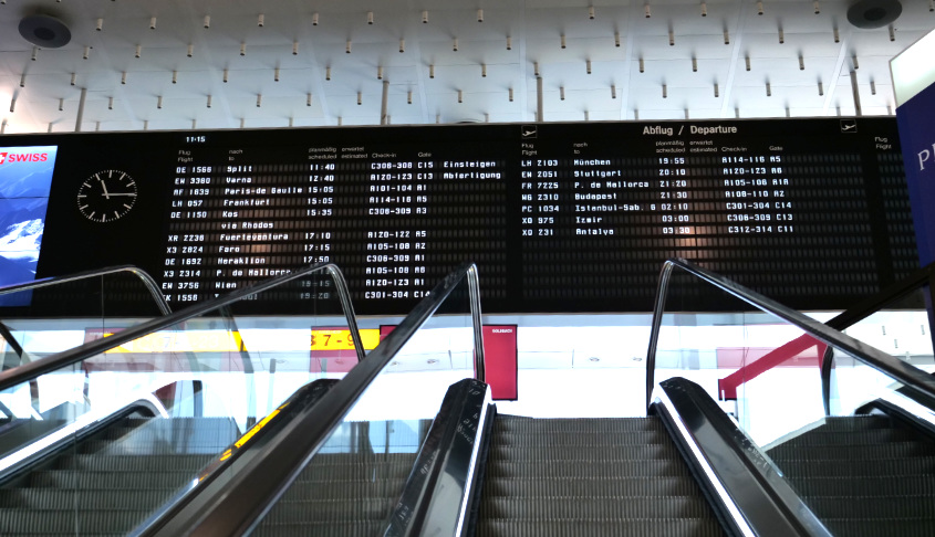 Anzeigetafel Flughafen Hannover