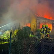 Feuer zerstört Gartenlaube bei einem Brand in Hainholz – Laubenbrand 220103