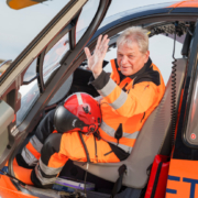 Volker Hubrich verabschiedet sich vom Rettungshubschrauber Christoph 4