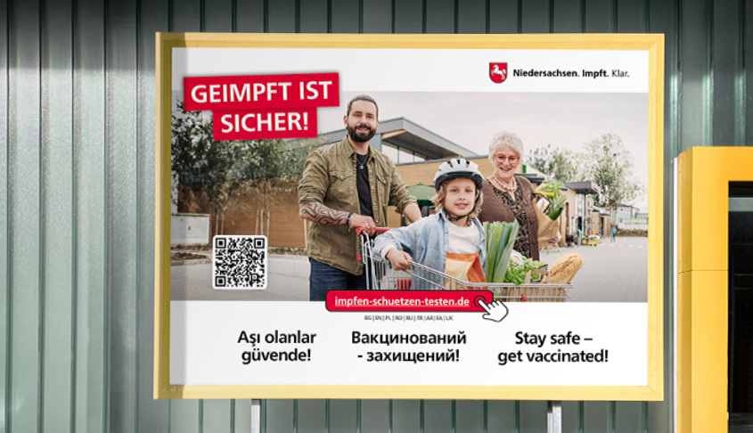 Niedersachsen informiert zu seiner Impfkampagne in 10 Sprachen