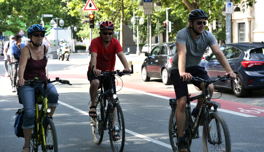 Radfahrer in der Stadt
