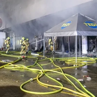Brandstiftung im TEDi-Markt in Wülfel