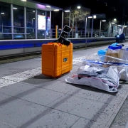 Spurensicherung an der Stadtbahnhaltestelle