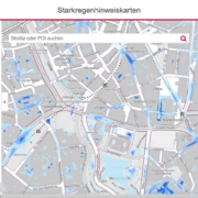 Starkregenhinweiskarte für die Stadt Hannover veröffentlicht – Starkregenhinweiskarte Ansicht LHH