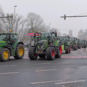 Bauernprotest Demo Traktoren