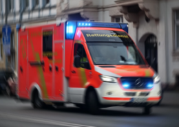 Zwei Schwerverletzte bei Unfall an Raststätte Varrelheide Rettungswagen