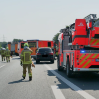 Feuerwehreinsatz auf Autobahn