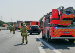 Feuerwehreinsatz auf Autobahn