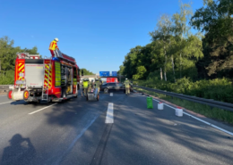Verkehrsunfall auf A2 behindert Einsatzkräfte massiv Verkehrsunfall A2