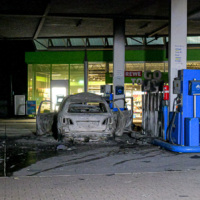 Ausgebranntes Fahrzeug