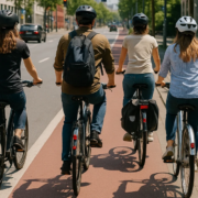 Radfahrende auf Radweg