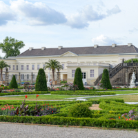 Schloss Herrenhausen mit Museum von der Gartenseite aus