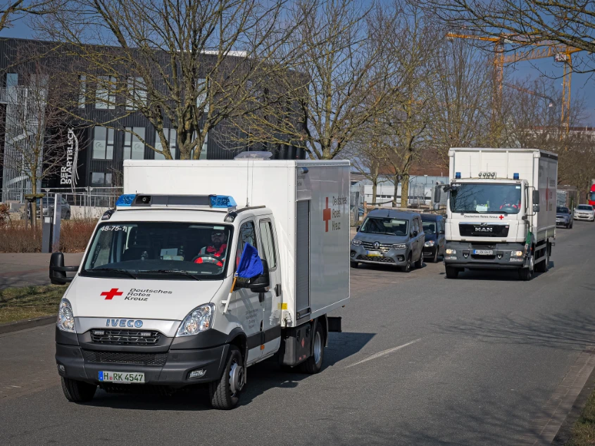 Katastrophenschutz Einsatzfahrzeuge des DRK