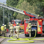 Löschangriff mit Drehleiter