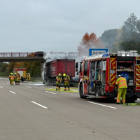 Brennender LKW