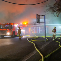 Großbrand Grundschule Beuthener Straße