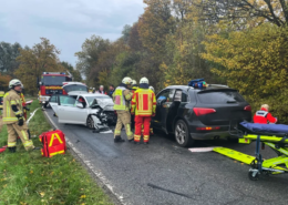 Frontalzusammenstoß auf der L413 bei Sievershausen Einsatzstelle auf der L413 bei Sievershausen