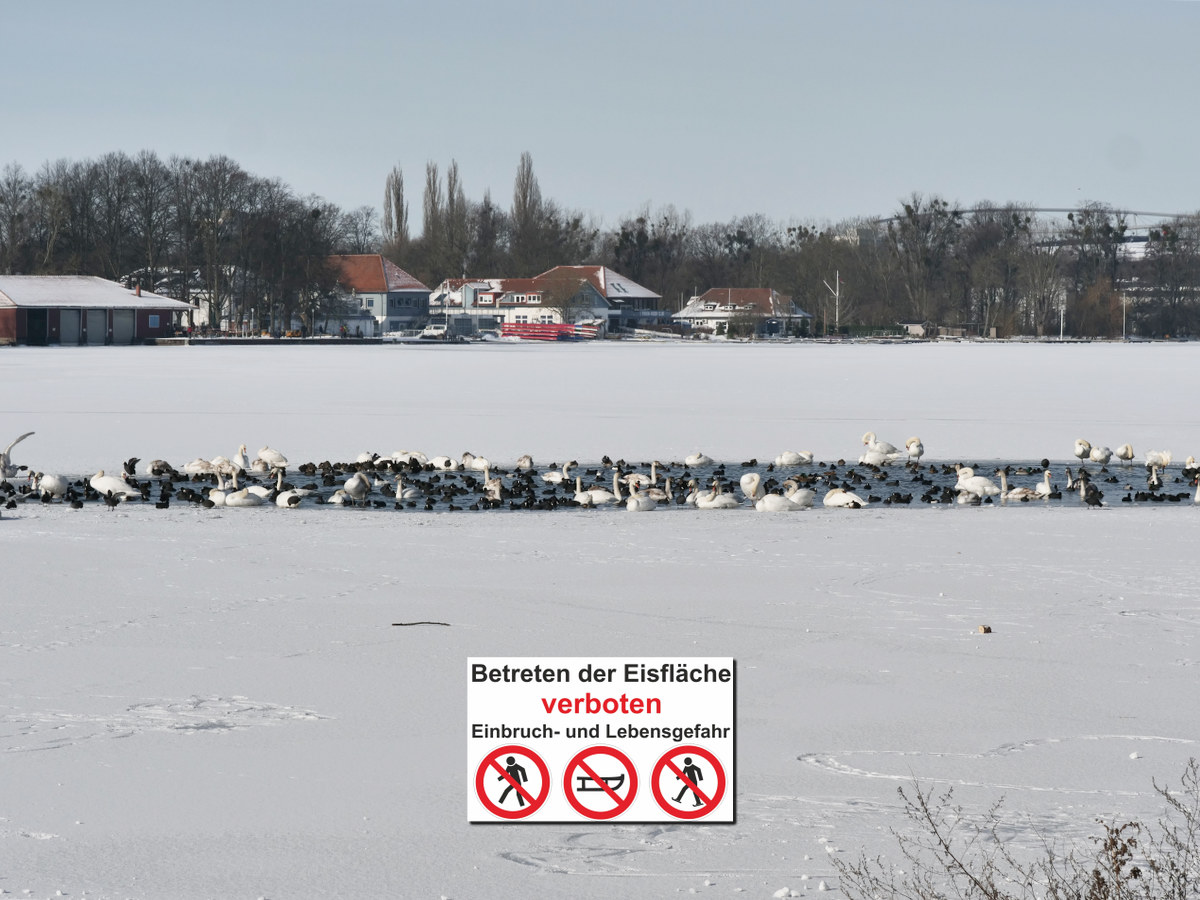 Eisfläche nicht betreten