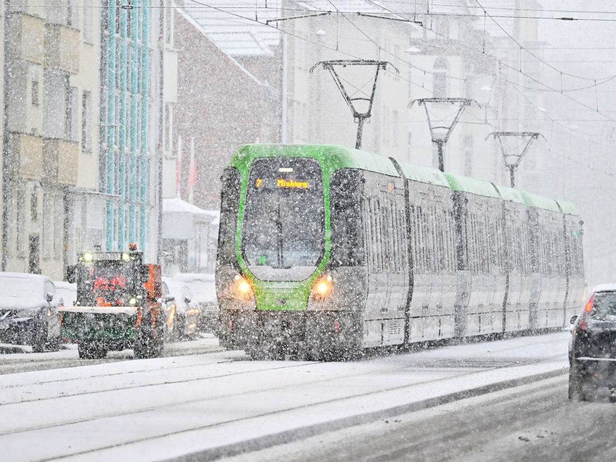 Stadtbahn im Winter