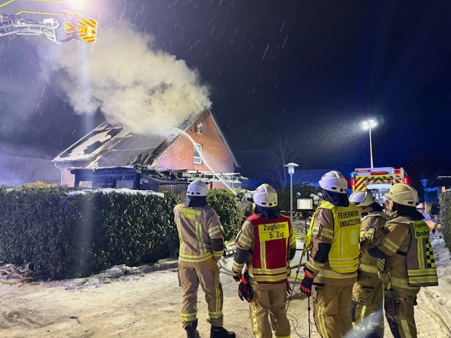 Dachstuhlbrand in Immensen