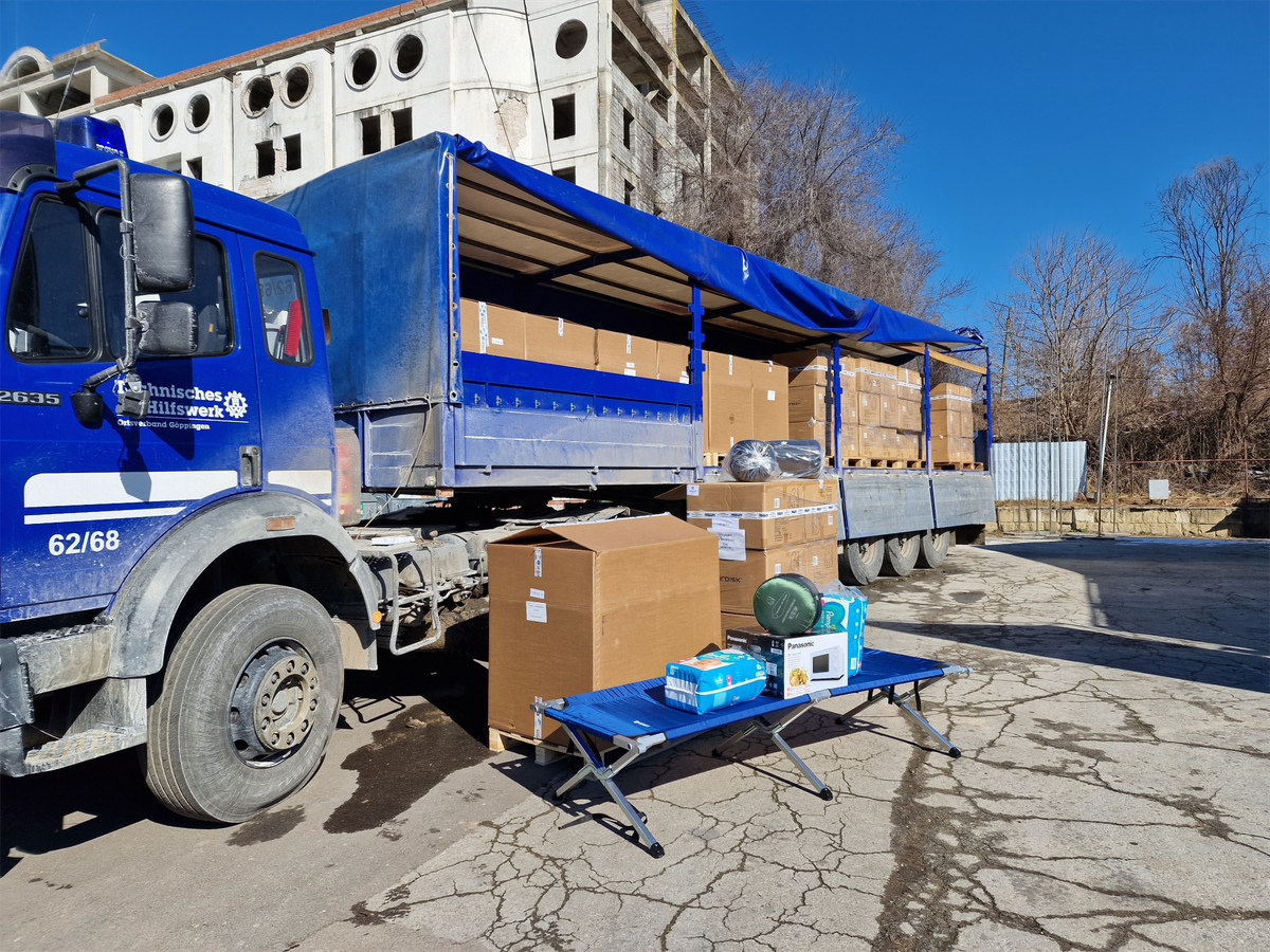 Vier Jahre THW-Unterstützung für Ukraine Hilfstransporte THW