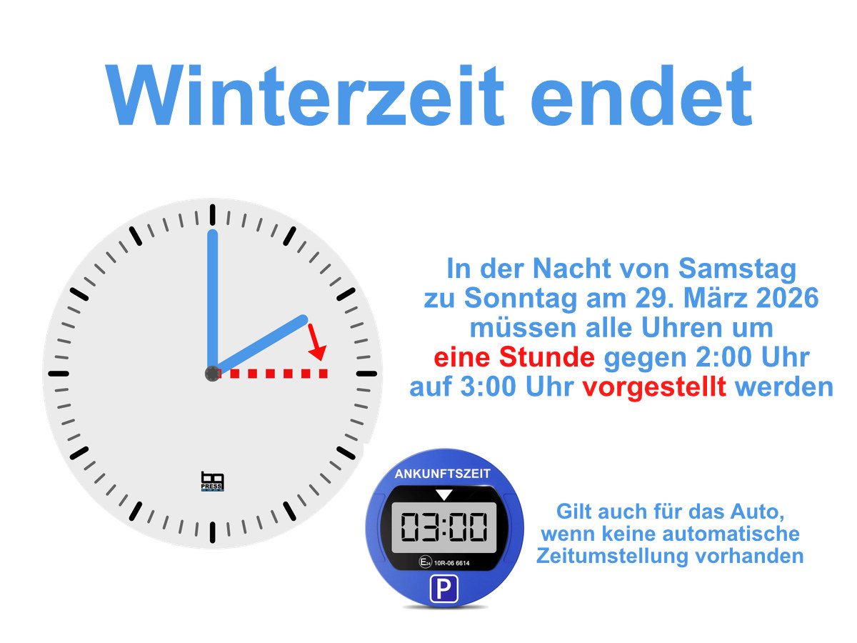 Am Wochenende endet die Winterzeit Winterzeit endet