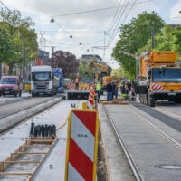 Baustelle Hochbahnsteig Sutelstraße