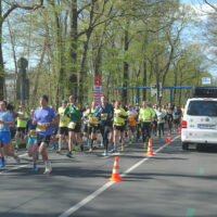 Marathonläufer auf der Strecke