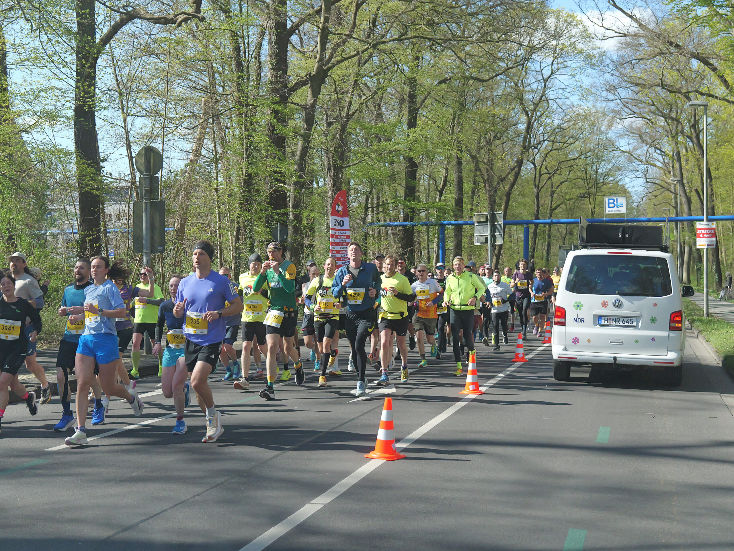 Marathonläufer auf der Strecke