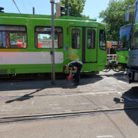 Polizei sichert Unfallspuren