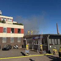 Brand in einem Innehof in Godshorn