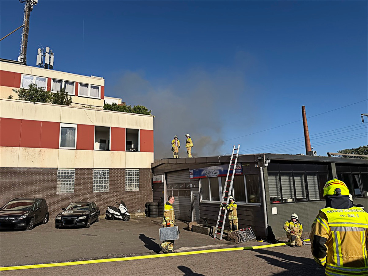 Brand in einem Innehof in Godshorn