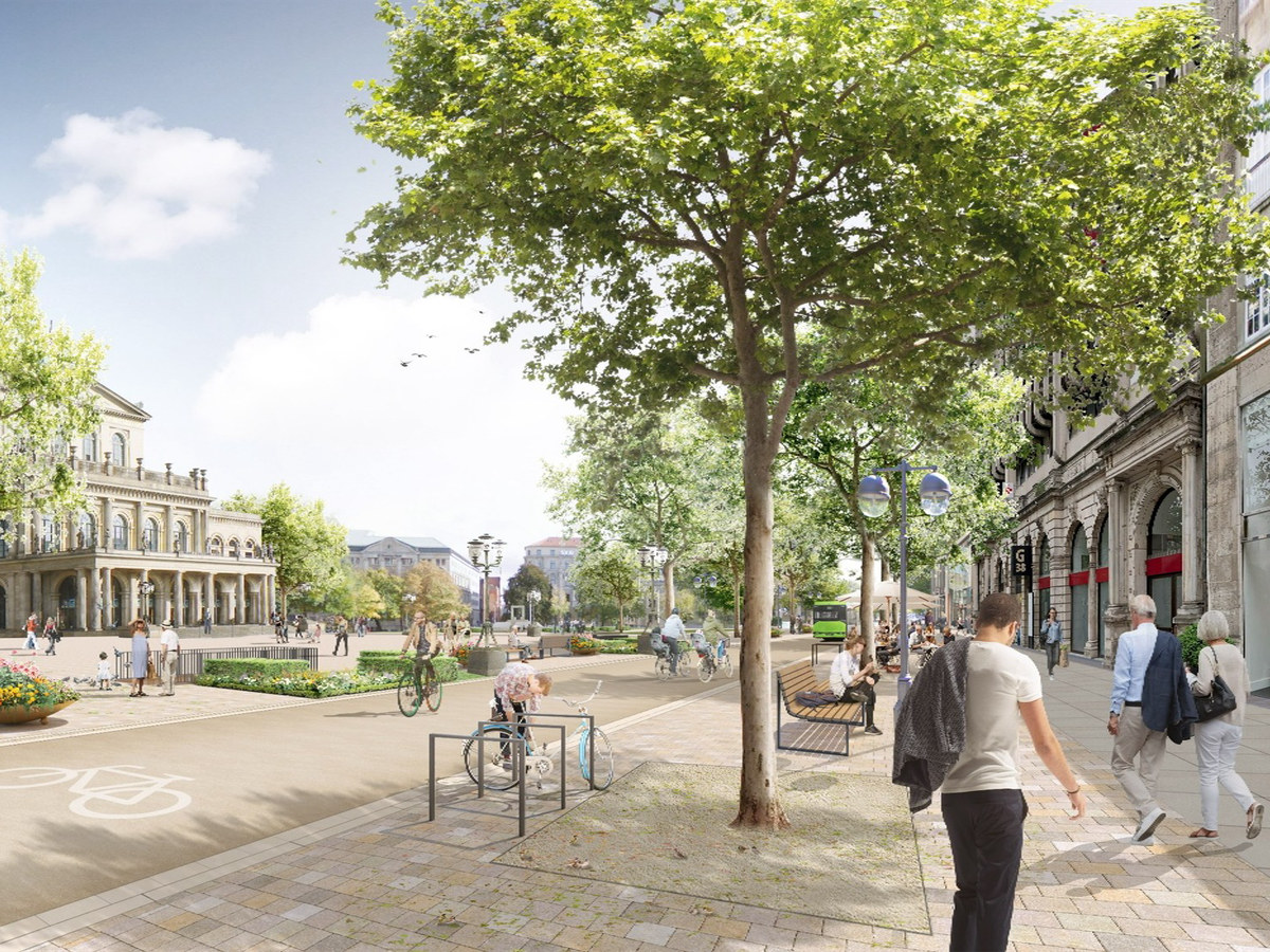 Opernplatz mit Georgsstrasse