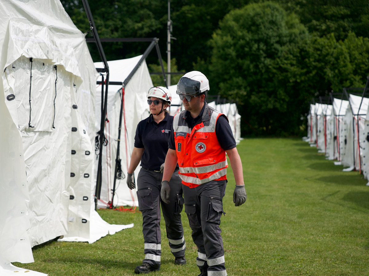 Zelte des Mobilen Betreuungsmoduls 5000