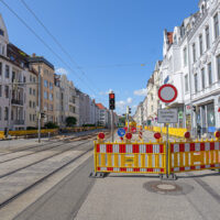 Sperrung der Podbielskistraße: Umleitungen ab 20. Juli Sperrung wegen Gleisbau auf der Podbielskistraße