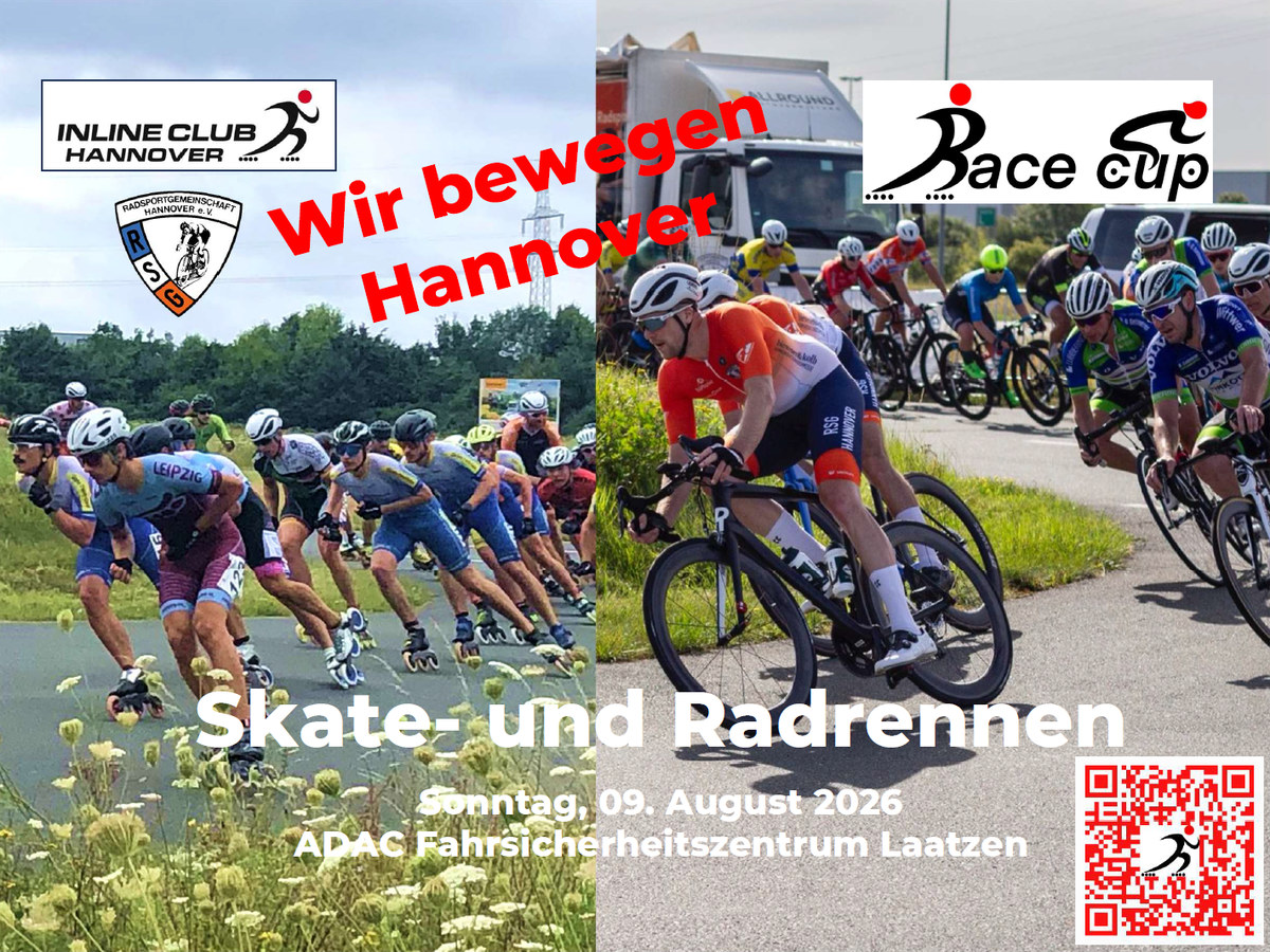 Inline-Event Laatzen mit Staffel und RaceCup Skate- und Radrennen