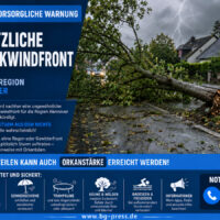 Vorsorgliche Warnung vor Unwetter