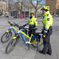 Fahrradstreife der Polizei Hannover