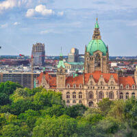 Neues Rathaus Hannover von oben